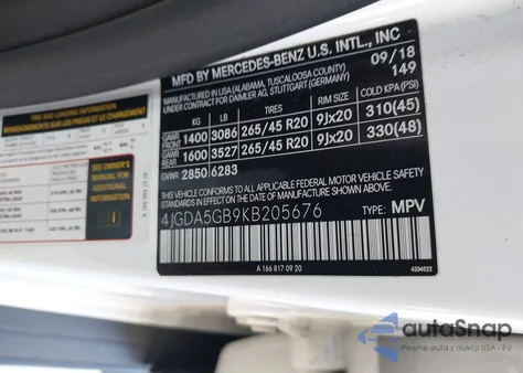 2019 Mercedes-Benz Gle 400 4Matic from USA, damaged, VIN 4JGDA5GB9KB205676